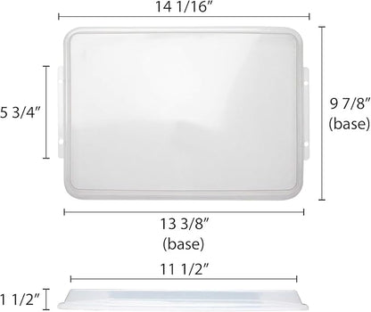 TrueCraftware- 1/4 Size Polypropylene Sheet Pan Cover Clear Color Set of 2- Sheet Pan Cover for Baking Tray Baking Pans for Cookies and Cakes Perfect for Home Bakery and Restaurants