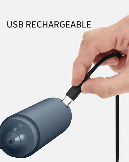 CIRCLE JOY Rechargeable Milk Frother Hanheld, Dual Ring Electric Coffee Frother, Portable Hand Frother Wand Drink Mixer for Matcha Lattes Cappuccino, Kitchen Gifts, Blue - Image 7