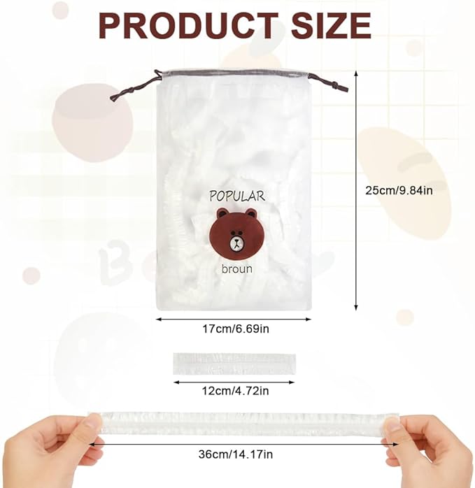 200 Pcs Fresh Keeping Bags, Reusable Elastic Food Storage Covers, Stretch Plastic Wrap Bowl Covers Preservation Bags, Elastic Storage Cover for Fruit Preservation and Food Storage - Image 2