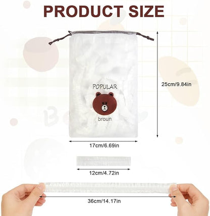 200 Pcs Fresh Keeping Bags, Reusable Elastic Food Storage Covers, Stretch Plastic Wrap Bowl Covers Preservation Bags, Elastic Storage Cover for Fruit Preservation and Food Storage - Image 2
