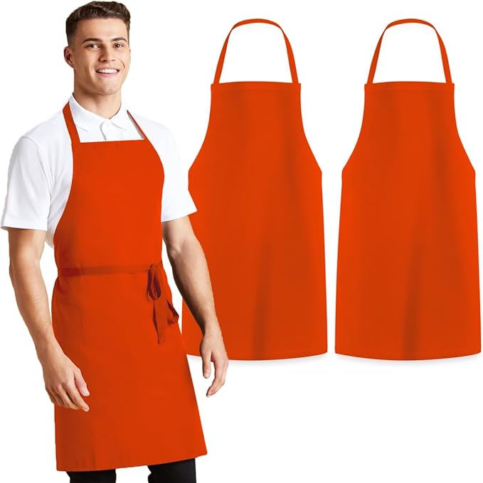 Avalon Kitchen Aprons for Men - 100% Polyester Chef Apron Women with Extra Long Ties - Cooking Aprons for Women & Mens Apron by Avalon+Kitchen