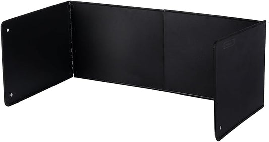 Black Large 4 Sided Splatter Guard for Frying Stove Top,Oil Splash Guard Cooking for Stove,Non Stick Foldable Splatter Screen for Stove Top by LTSEAME