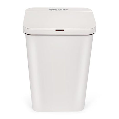 SIMPLI-MAGIC 79502 13 Gallon Touchless Sensor Trash Can, Rectangle Garbage Bin, Perfect for Home, Kitchen, Office, White - Image 3