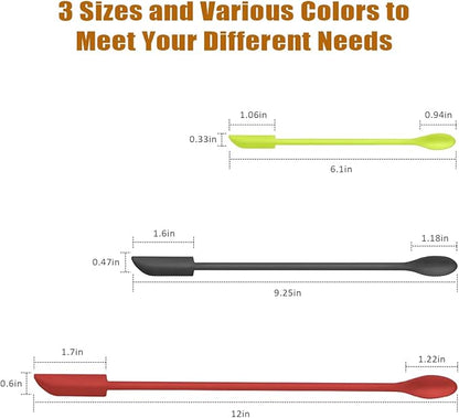 Silicone Spatula Set (6Pcs) - Mini Scraper Tool for Beauty & Food - Reach Every Last Drop, Multi-Size Spatulas for Makeup Jars, Lotion Bottles & Kitchen Containers (Color #3)