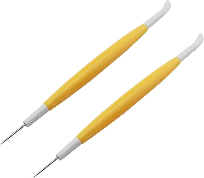 HJGarden 2PCS Stainless Steel Scribe Tool Cookie Scribe Tool Cookie Icing Pin for Cookie Decorating Icing Sugar Craft Cake Decorating Needle Home Kitchen Bakery Baking Supplies