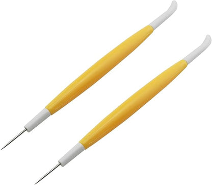 HJGarden 2PCS Stainless Steel Scribe Tool Cookie Scribe Tool Cookie Icing Pin for Cookie Decorating Icing Sugar Craft Cake Decorating Needle Home Kitchen Bakery Baking Supplies