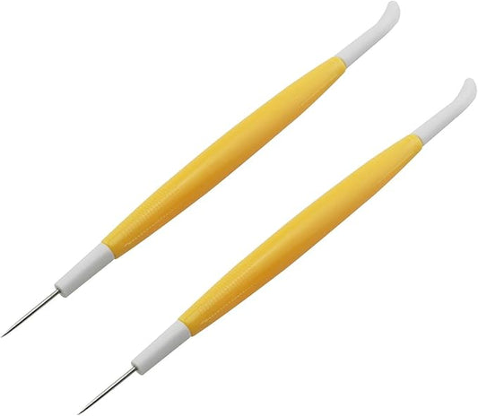 HJGarden 2PCS Stainless Steel Scribe Tool Cookie Scribe Tool Cookie Icing Pin for Cookie Decorating Icing Sugar Craft Cake Decorating Needle Home Kitchen Bakery Baking Supplies