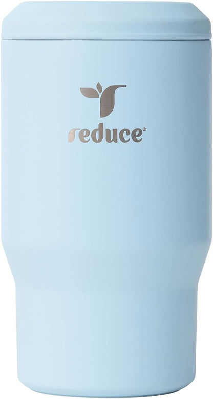 Reduce 4-in-1 Drink Cooler - Versatile Can & Bottle Holder with Vacuum Insulation - Keeps Drinks Cold Up to 4 Hours - Includes Bottle Opener - Fits Cupholders & Dishwasher Safe - 14oz - Cloud Blue