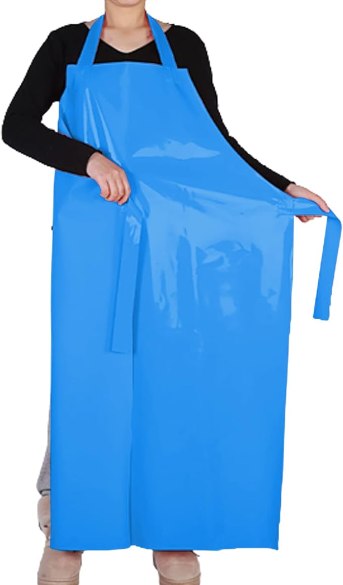 ELEBOX Waterproof Oil Proof Bib Apron Utility Apron Chemical Resistant Apron with Sleeve Work Apron Ultra Lightweight - Image 3
