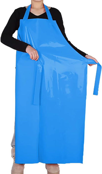 ELEBOX Waterproof Oil Proof Bib Apron Utility Apron Chemical Resistant Apron with Sleeve Work Apron Ultra Lightweight - Image 3
