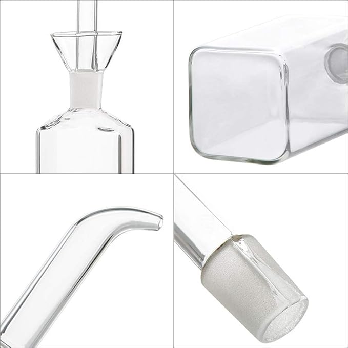 LandHope Oil Bottle Glass Olive Oil Dispenser Bottle Glass Cooking Oil Vinegar Measuring Dispenser With Spout for Kitchen and BBQ (125ml/4.27oz) - Image 3