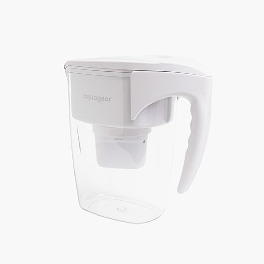 Aquagear Water Filter Pitcher – Lead, Chlorine, PFOA/PFOS, Microplastics Filter, 10 Cup, 120 Gallon Filter Life - Filter Media Made in USA - Image 3