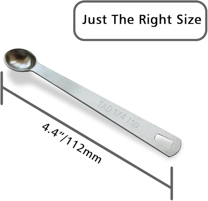 1PCS 1/4 Teaspoon(1/4tsp, 1.25 ml, Tad) Single Tiny Measuring Spoon, Small Individual Stainless Steel Measure Spoons Only - Image 2