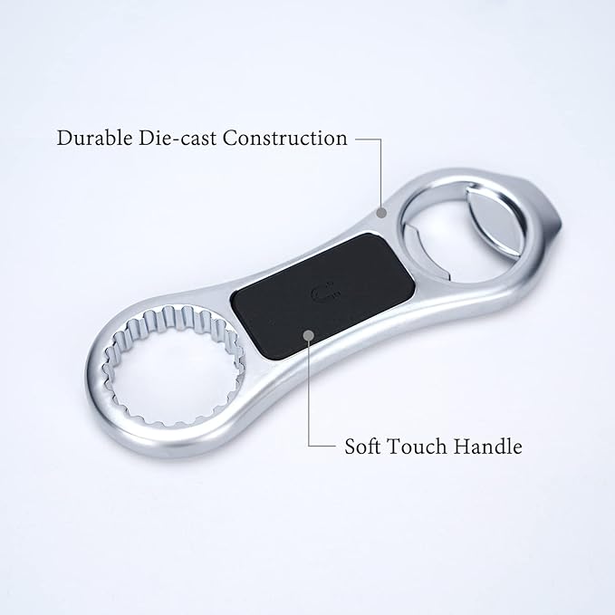 KITCHENDAO Magnetic Beer Bottle Opener for Refrigerator, Twist-off/Pry-off Opener, Pop-can Opener, Heavy Duty Steel Die-Cast Construction with Magnets, Stick to Fridge for Easy Storage, Gift for Men - Image 5