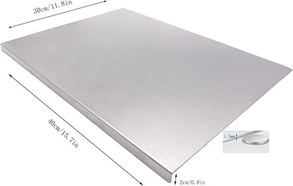 BILLAMB Stainless Steel Cutting Boards for The Kitchen, Suitable for Meat, Fruits, Vegetables, Bread, and Baking Large-sized Cutting Boards (40 x 30cm/15.7 x 11.8 in) - Image 2
