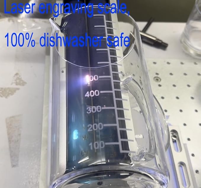 Ackers Mirror Etching Scale Glass Measuring Cup-[Insulated handle | V-Shaped Spout]-Made of High Borosilicate Glass Measuring Cup for Kitchen or Restaurant, Easy to Read, 1000 ML (32 Oz, 4 Cup) - Image 7