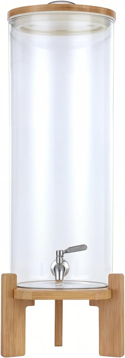 Beverage Dispenser,3.5 Gallon Glass Drink Dispenser with Stand,Glass water dispenser with Spigot, Large Drink Dispensers for Parties,Water Dispensers for Bar,Wedding,Restaurants 13L - Image 8