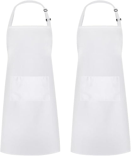 Syntus Apron for Men Women, Adjustable Cooking Kitchen Chef Aprons with 2 Pockets, Cotton/Polycotton/Polyester by Syntus