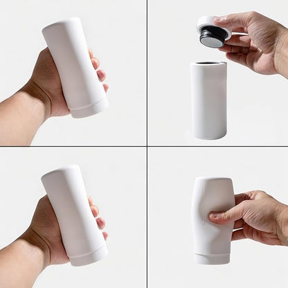 Silicone Dishwashing Soap Dispenser, Dish Soap Squeeze Bottle Silicone Divided Bottle for Kitchen and Bathroom(Color:White)