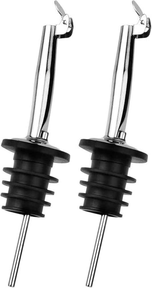 2 Pack Oil Pourers with Flip Top, Olive Oil Dispenser, Speed Pour Spouts for 3/4" Bottle Mouth
