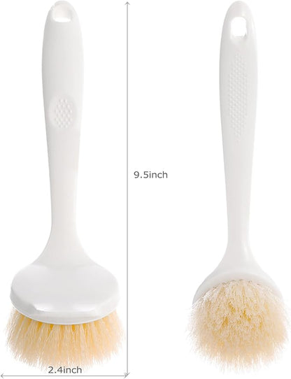 Facjoleco Dish Brush with Handle, Pot Brush, 2 Pack Kitchen Scrub Brushes for Cleaning, Dish Scrubber with Soft Bristles for Sink, Pots, Pans - Image 7