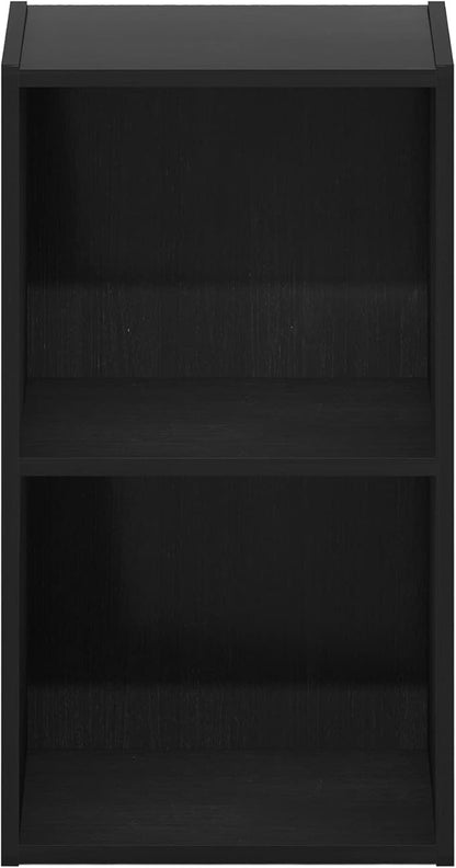 Furinno PASIR Book Shelf, 2-Tier Modern Bookshelf, Open Shelves Bookcase 9 x 12 x 21, Easy Assembly, for Living Room, Bedroom, Home Office, Blackwood - Image 7