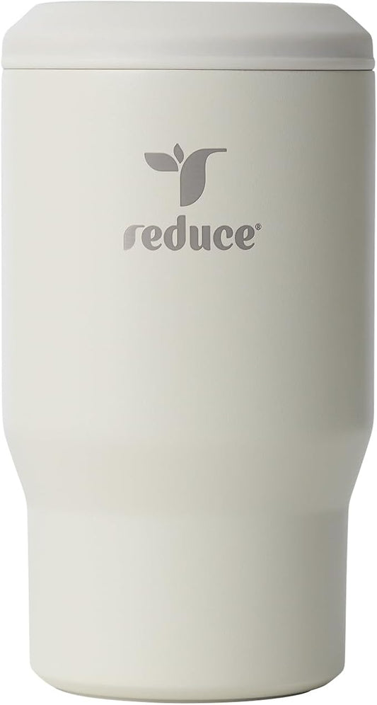 Reduce 4-in-1 Drink Cooler - Versatile Can & Bottle Holder with Vacuum Insulation - Keeps Drinks Cold Up to 4 Hours - Includes Bottle Opener - Fits Cupholders & Dishwasher Safe - 14oz - Unbleached