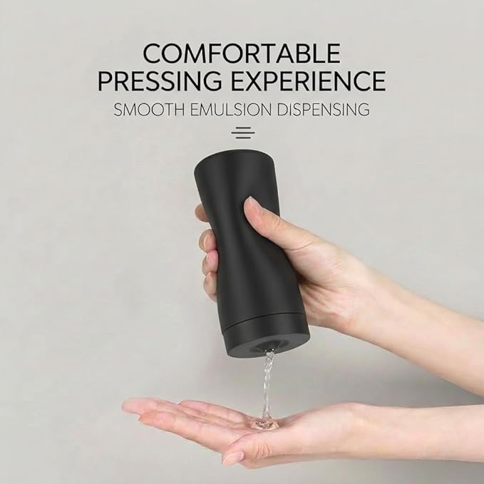Dish Soap Dish Dispenser, 240ml Silicone Squeeze Washing Up Liquid and Hand Soap Refillable Bottles, Dishwashing Liquid Dispensing for Kitchen & Bathroom (Black)