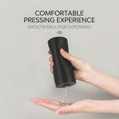 Dish Soap Dish Dispenser, 240ml Silicone Squeeze Washing Up Liquid and Hand Soap Refillable Bottles, Dishwashing Liquid Dispensing for Kitchen & Bathroom (Black)
