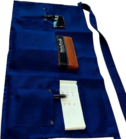 TiwerlfeServer Waist Aprons with 5 Pockets - 11.5 Inch Waterdrop & Oil Resistant Waitress Waiter Half Apron