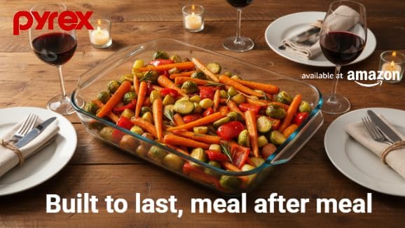 Pyrex 233-D 5 Qt Deep Hold-Everything Glass Baking Dish (Great for baking Casseroles, Lasagna, Cakes, and Much More) - Made in the USA