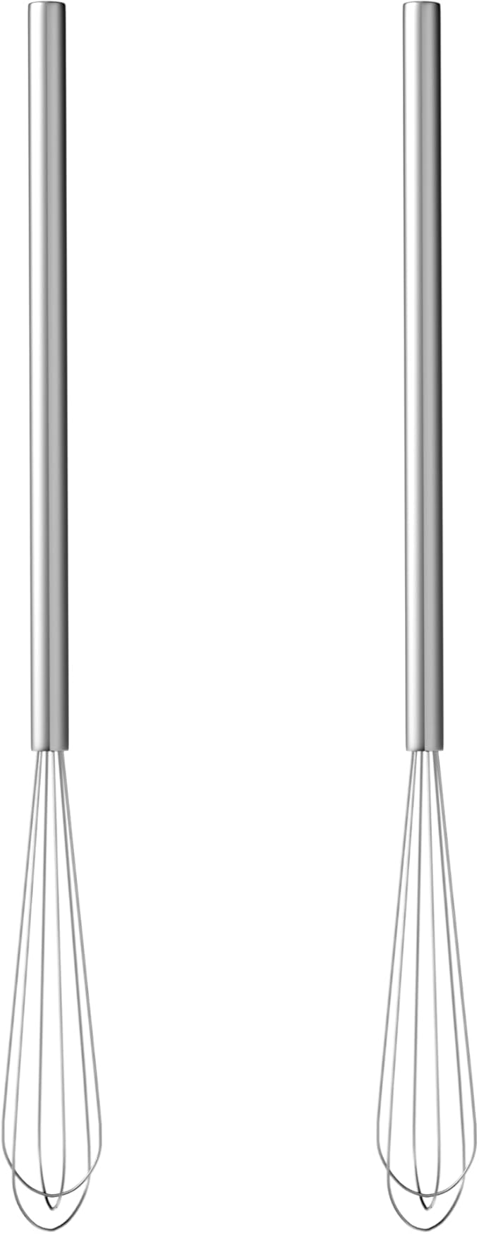 2 Pcs Mini Whisk, Stainless Steel Skinny Egg Beater Whisk for Blending, Whisking, Beating, or Stirring by Tafond
