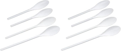 Chef Craft Select Plastic Spoon Set, 10-14.5 inch 4 Piece, White (Pack of 2) by ChefCraft
