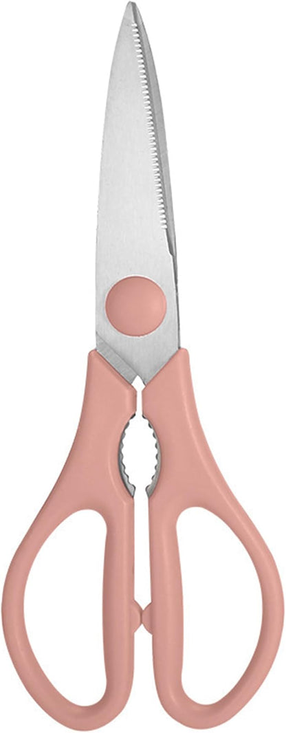 Kitchen Scissors, Rkqoa Pink Kitchen Shears All Purpose Heavy Duty with Comfort Grip for Everyday use, Stainless Steel Shears Set for Cutting Food Cooking Poultry Dishwasher Safe