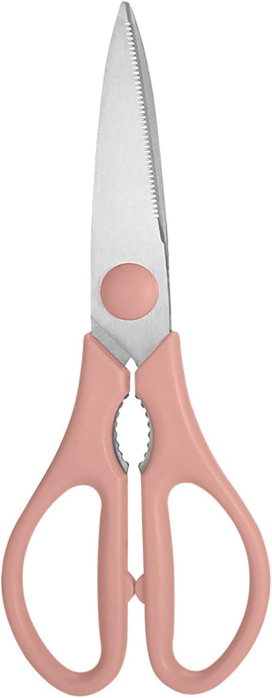 Kitchen Scissors, Rkqoa Pink Kitchen Shears All Purpose Heavy Duty with Comfort Grip for Everyday use, Stainless Steel Shears Set for Cutting Food Cooking Poultry Dishwasher Safe