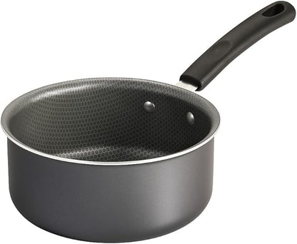 1-Quart Non-Stick Sauce Pan with Stay-Cool Handle – Durable Steel Construction, Even Heat Distribution, Easy-Clean Coating, Gray Finish