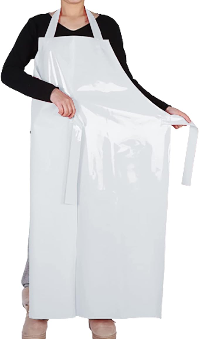 ELEBOX Waterproof Oil Proof Bib Apron Utility Apron Chemical Resistant Apron with Sleeve Work Apron Ultra Lightweight - Image 4