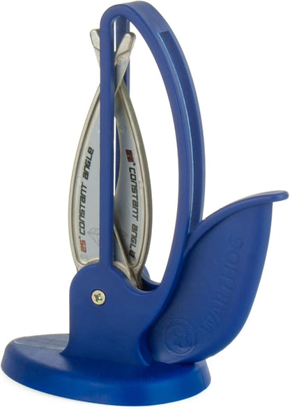 Warthog V-Sharp CURVE Professional Knife Sharpener System, 25 Degree Angle Knife Sharpener, 325 Grit Diamond Hones, Kitchen Tools, Easy to Use, Lightweight, No Adjustments, Ultra Compact, Blue - Image 2