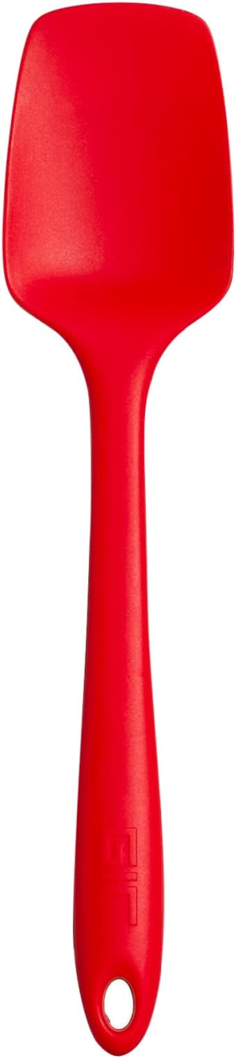 GIR: Get It Right Premium Seamless Spoonula - Non-Stick Heat Resistant Silicone Scraper Spatula - Perfect for Mixing, Serving, Scraping, Stirring, and More - Ultimate - 11 IN, Red