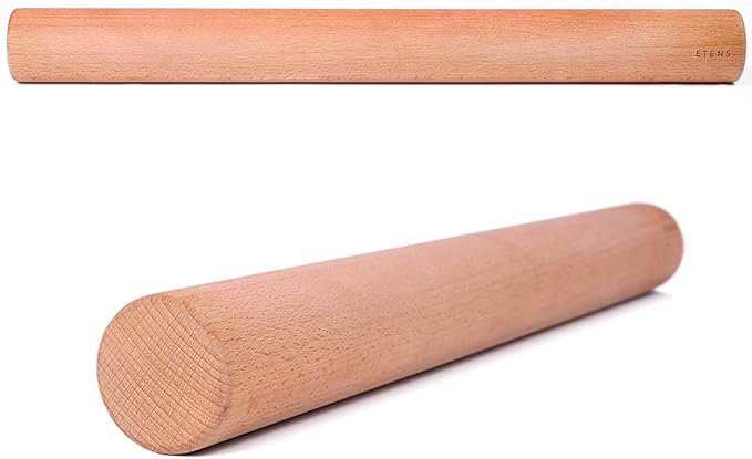 Etens Rolling Pin 17.3Inch, Professional Dowel Wood Rolling Pins for Baking Pasta Pizza Pie and Cookie, Wooden Dough Roller Pin (Straight Style, Large 1.73 Inch Diameter) - Image 2