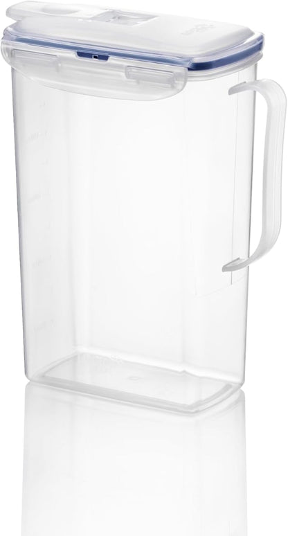 LocknLock Aqua Fridge Door Water Jug | Clear Pitcher | BPA Free Plastic Pitcher with Lid | 2 Quart Pitcher with Lid for Water, Juice, Tea & More Beverages, Gray - Image 4