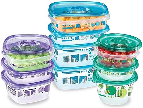 Glad GladWare MatchWare Food Storage Containers with Lids, No BPA Reusable Plastic 20 Piece Variety Pack for Lunches, Meal Prep, and Leftovers, Leak Resistant, Microwave and Dishwasher Safe - 2 Pack - Image 2