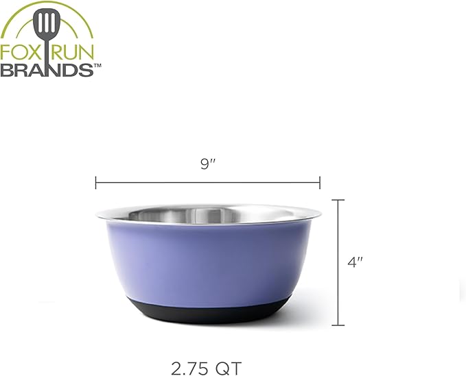 Fox Run Stainless Steel Mixing Bowl, Purple, 2.75 Quart - Image 7