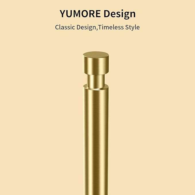 YUMORE Paper Towel Holder Countertop, Paper Towel Holder with Weighted Base Non Slip, Standing Paper Towel Roll Holder for Kitchen Bathroom, Stainles Steel (Gold) - Image 4