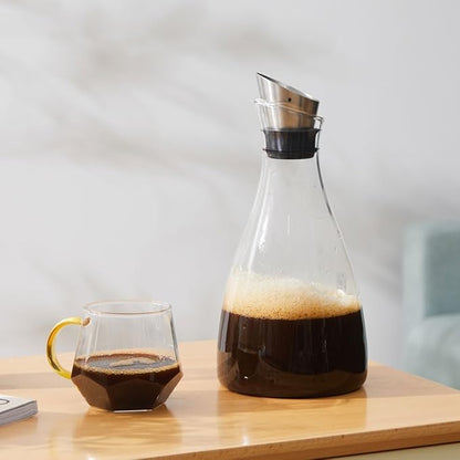 50 Ounces Borosilicate Glass Carafe with Lid, Glass Pitcher for Hot/Cold Water, Ice Tea and Lemonade Beverage - Image 6