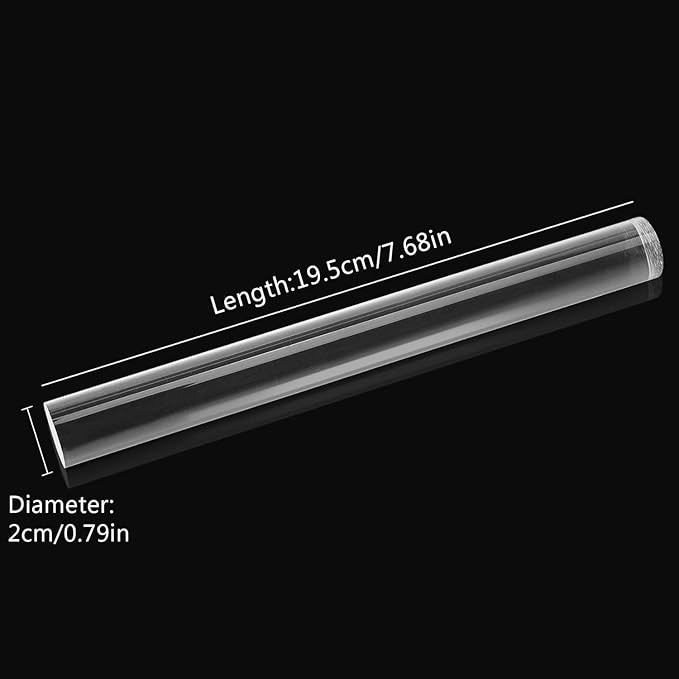 AUGSUN 1pcs Acrylic Clay Roller Acrylic Round Tube Roller Rolling Clay Bar Clear Clay Art Craft DIY Polymer Clay Tool - Image 3