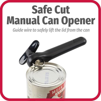 Good Cook Can Opener, Safe Cut Manual Can Opener, no Sharp Can Edges, Black - Image 4