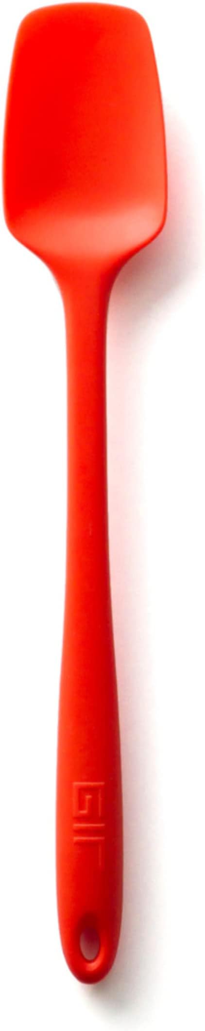 GIR: Get It Right Silicone Spatula Spoonula, Non toxic cooking utensils for Nonstick Cookware, Cooking and Baking - Skinny- 11IN - Red