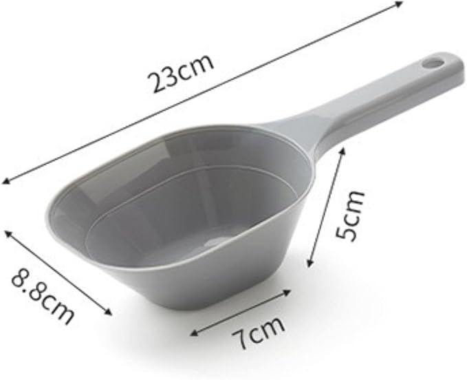2 PACK 1 Cup Capacity Dog and Cat Plastic Pet Food Scoop with 1/2 Cup Lines
