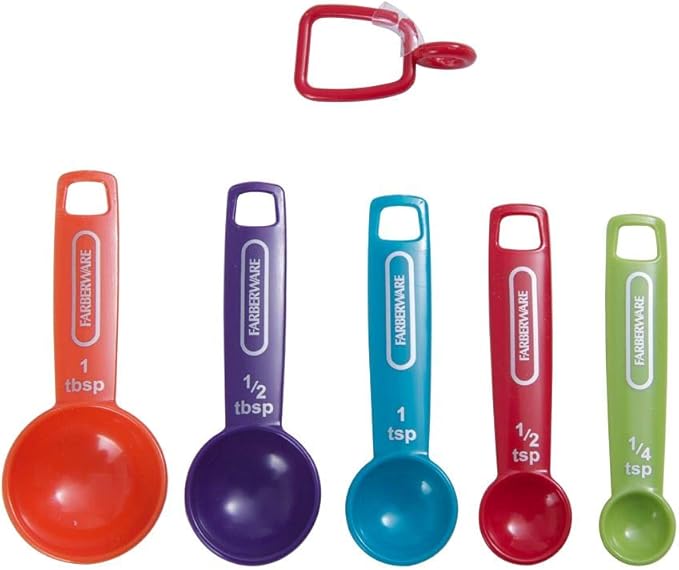 Farberware Professional Plastic Measuring Spoons, Set of 5, Colors may vary - Image 2